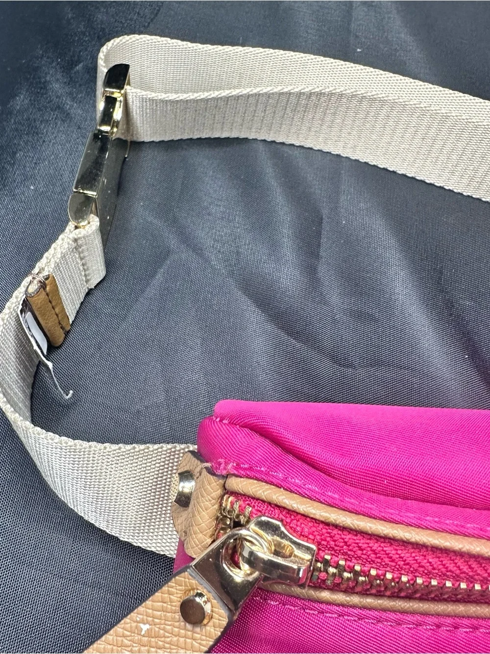 Michael Kors Hot Pink Nylon Belt Bag Fanny Pack Gold Hardware Adjustable Strap